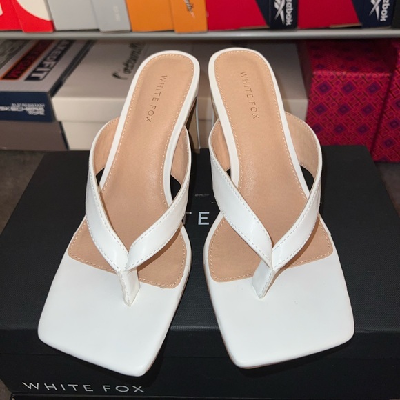 White Fox Heeled Sandals - Picture 3 of 6